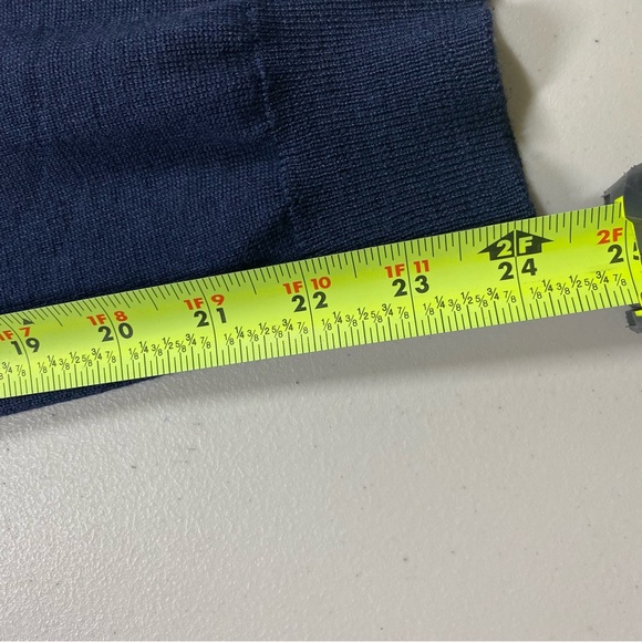 100% Merino Wool V-Neck Men's Navy Sweater Size XXL Byford London Very Good - Picture 9 of 11